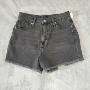 Silver Jeans Womens Size 24 Black Gray Denim Boyfriend Jean Shorts Frayed Hem